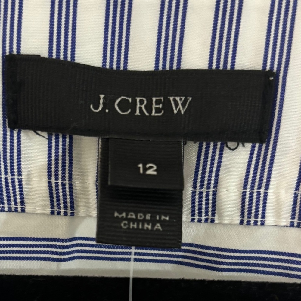 NWT! J. Crew Black Label Blue & White Striped Notch-Neck Tunic Shirt - Picture 2 of 8